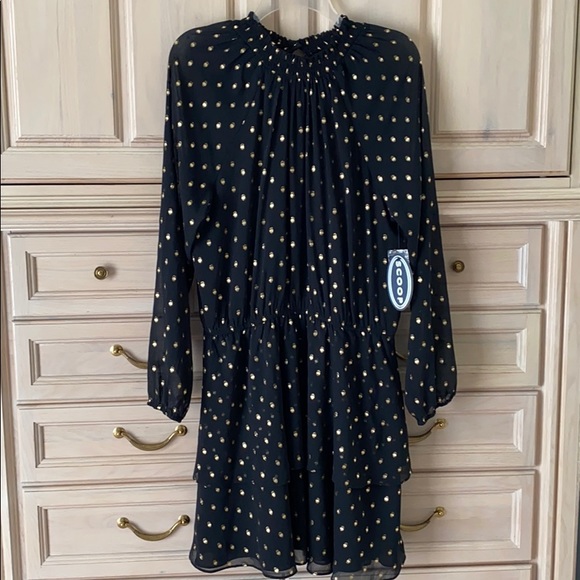 Scoop NYC Dresses & Skirts - NWT Foil dot tiered dress